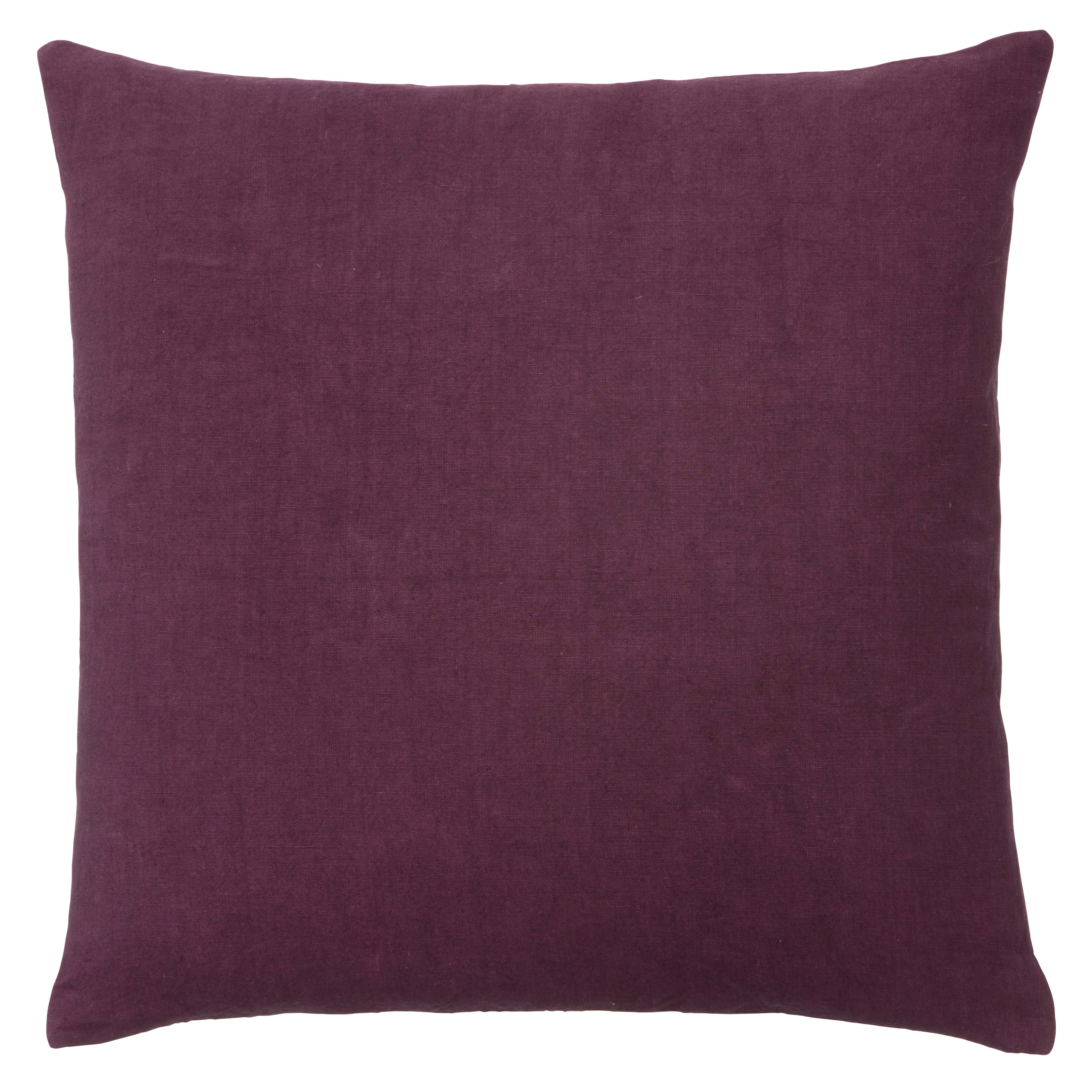 Hør pyntepude, vin - 50x50 cm.